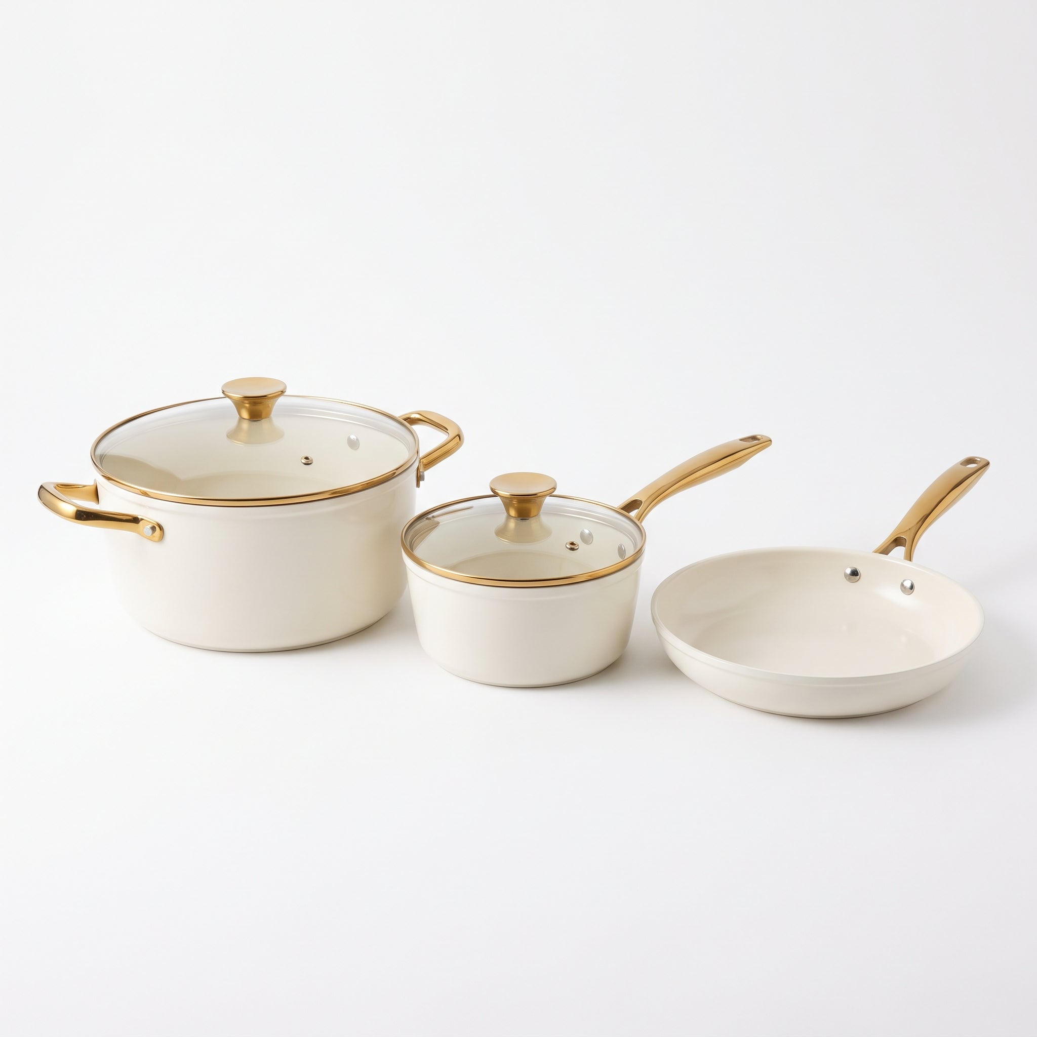 Multi-Piece Nontoxic Ceramic Kitchen Cookware Kit