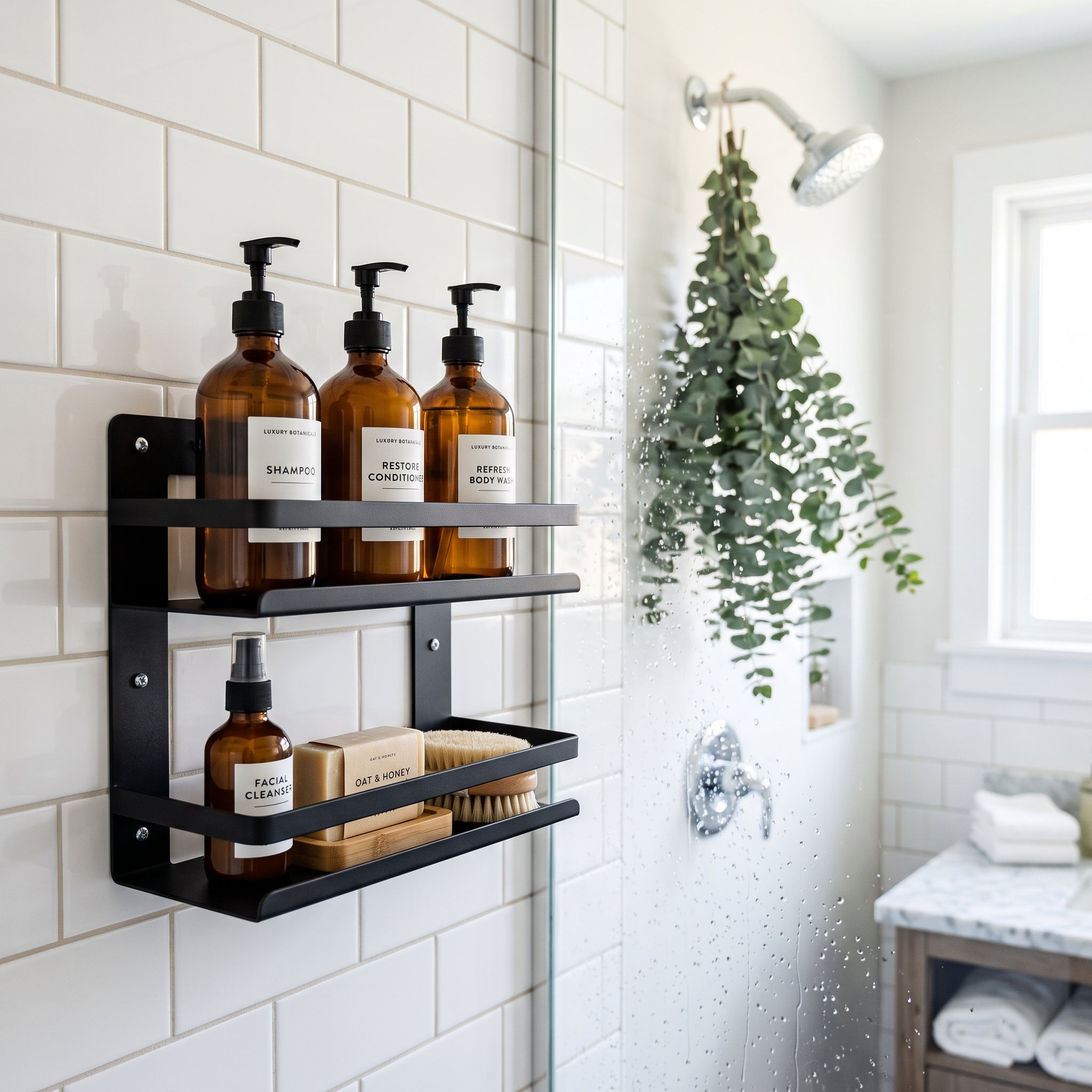Heavy Duty No Drill Storage Rack for Kitchen & Bathroom
