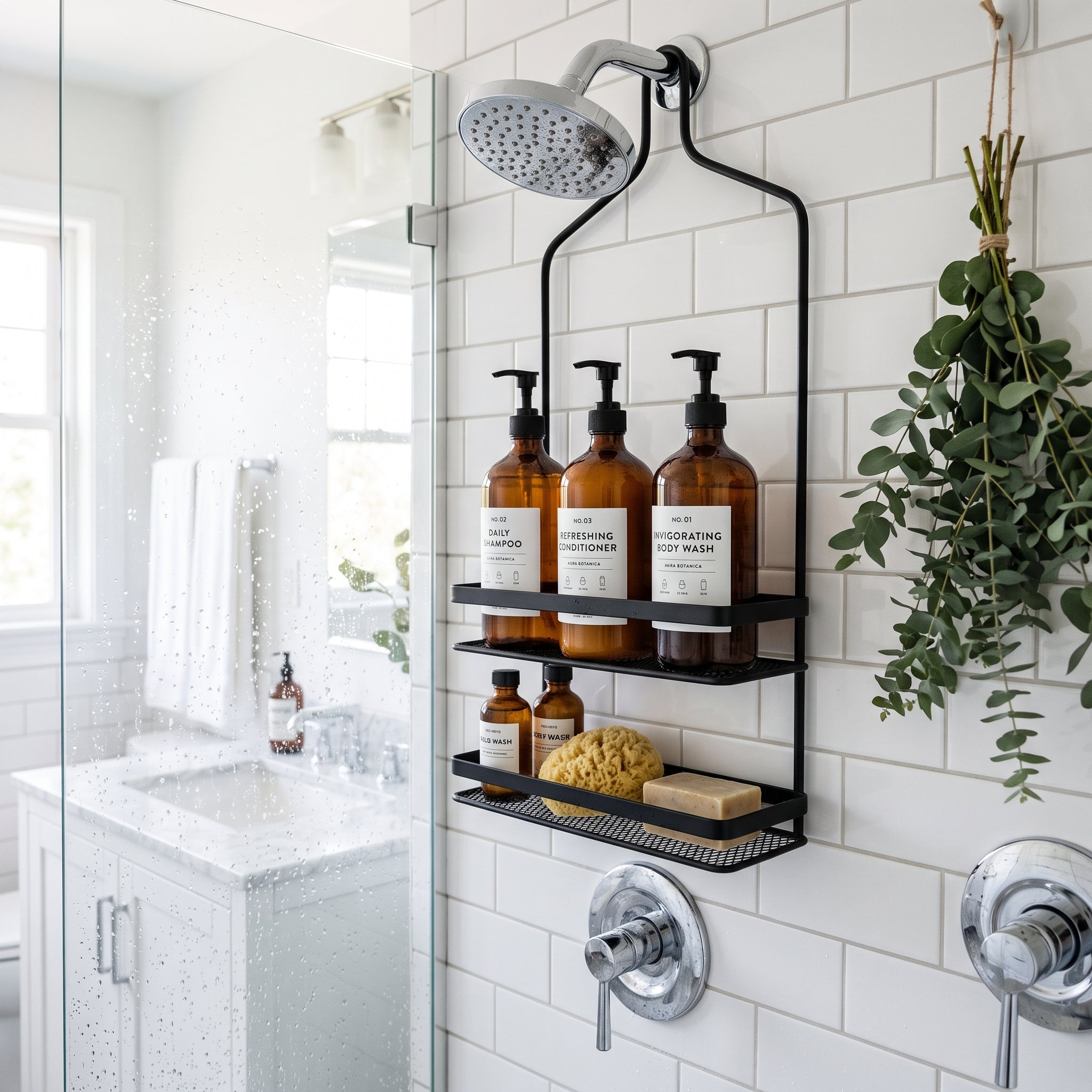 Heavy Duty No Drill Storage Rack for Kitchen & Bathroom